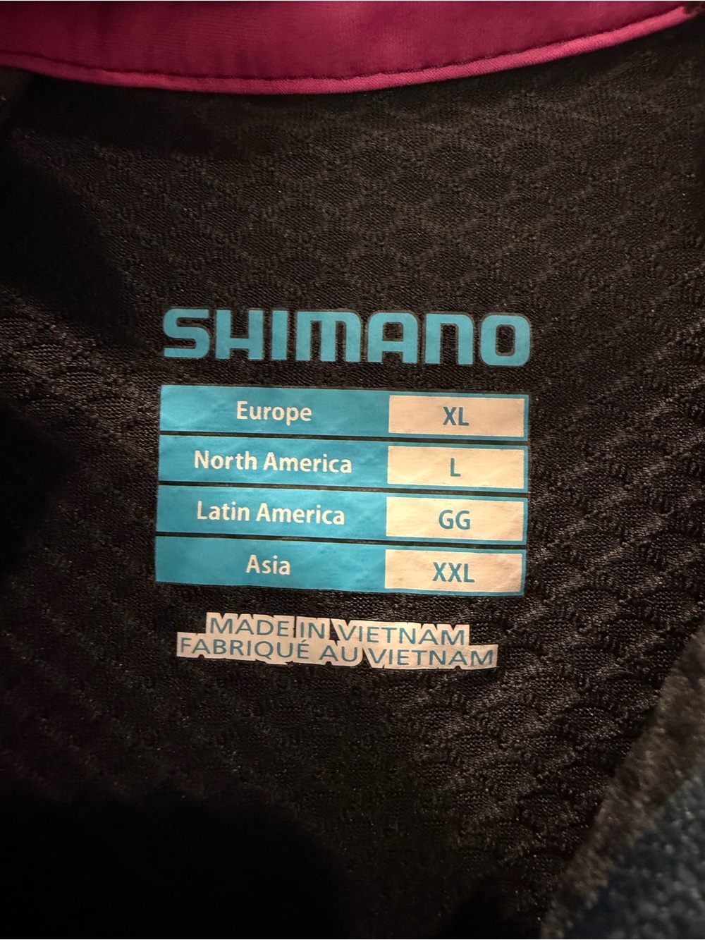Shimano Navy Cycling Jersey with Pink Collar Trim size XL - Picture 9 of 9